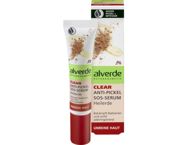 швидкодіюча антибактеріальна сироватка Аlverde Clear Anti-Pickel SOS-Serum Heilerde