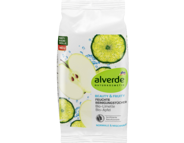 серветки, що очищають, Alverde Feuchte Reinigungstücher Wildrose