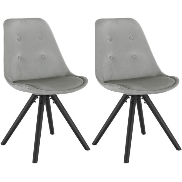 Стілець з оксамиту BH196 (Сірий)Стілець з оксамиту BH196 (Сірий)