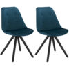 Стілець з оксамиту BH196 (Синій)Стілець з оксамиту BH196 (Синій)