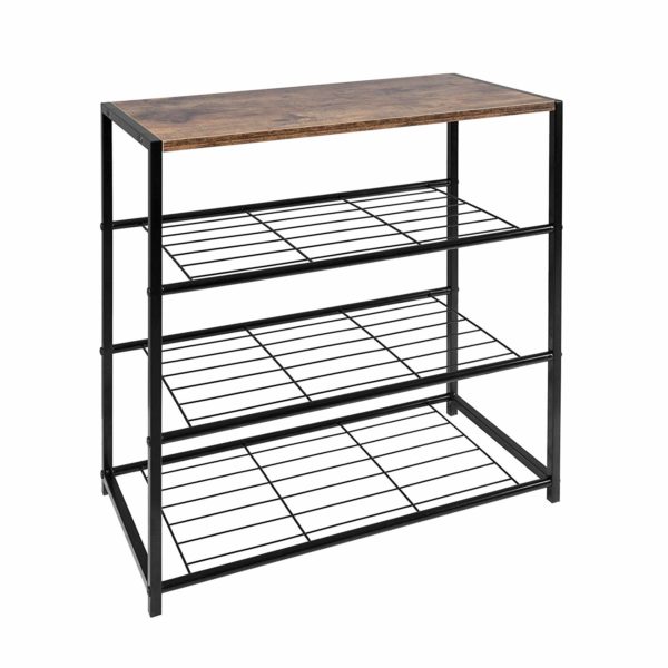 Полиця для взуття, ванної кімнати SP0051 Темний 4 полиціПолиця для взуття, ванної кімнати SP0051 Темний 4 полиці