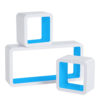 Набір з 3 настінних полиць RG9229 (Білий з блакитним)Набір з 3 настінних полиць RG9229 (Білий з блакитним)