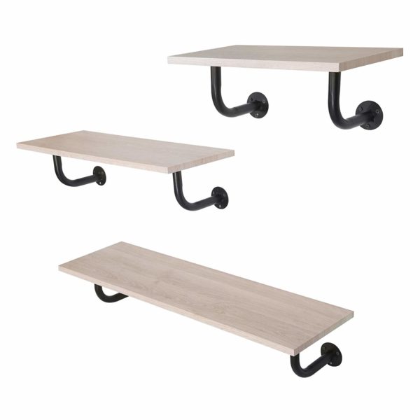 Набір із 3 настінних полиць RG9342 (Коричневий Світлий)Набір із 3 настінних полиць RG9342 (Коричневий Світлий)Набір із 3 настінних полиць RG9342 (Коричневий Світлий)Набір із 3 настінних полиць RG9342 (Коричневий Світлий)