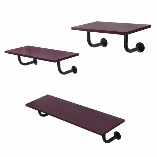 Набір з 3 настінних полиць RG9342 (Коричневий Темний)Набір з 3 настінних полиць RG9342 (Коричневий Темний)Набір з 3 настінних полиць RG9342 (Коричневий Темний)Набір з 3 настінних полиць RG9342 (Коричневий Темний)