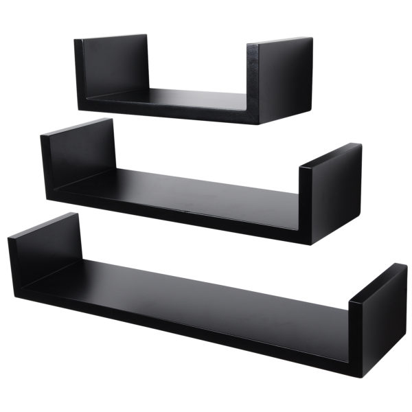 Набір із 3 настінних полиць RG9239 ЧорнийНабір із 3 настінних полиць RG9239 ЧорнийНабір із 3 настінних полиць RG9239 ЧорнийНабір із 3 настінних полиць RG9239 Чорний