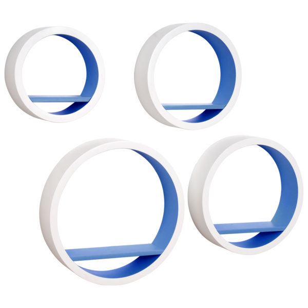 Набір із 4 настінних круглих полиць RG9231 (Синій)Набір із 4 настінних круглих полиць RG9231 (Синій)Набір із 4 настінних круглих полиць RG9231 (Синій)Набір із 4 настінних круглих полиць RG9231 (Синій)