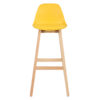 Барний стілець з дерев'яною рамою BH44 (Жовтий)