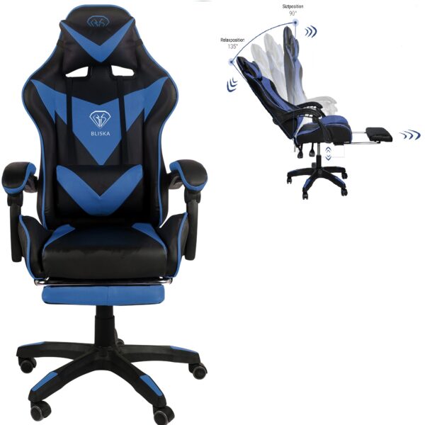 Геймерське крісло ігрове з підставкою для ніг, до 120кг навантаження, з 4D підлокітниками ts-bs815