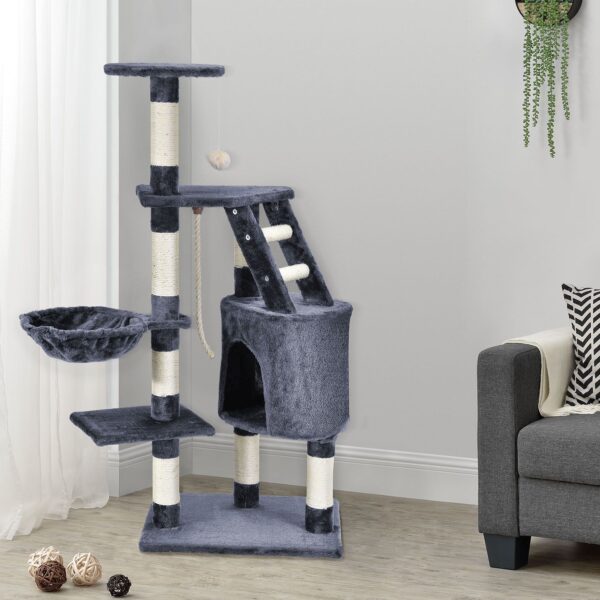 Кігтеточка для котів Buffy бежева Висота 118 смКігтеточка для котів Buffy сіра Висота 118 см