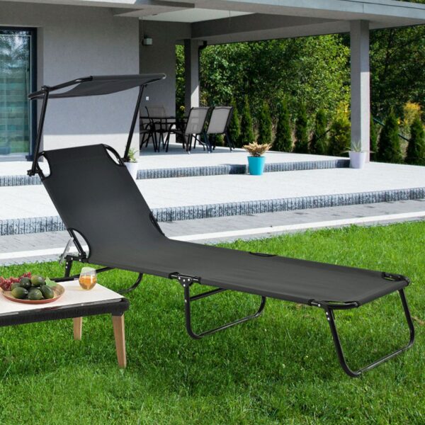 Садовий шезлонг Corfu з великим козирком