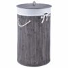 Бамбуковий кошик для білизни Curly-Round 55 л СірийБамбуковий кошик для білизни Curly-Round 55 л СірийБамбуковий кошик для білизни Curly-Round 55 л Сірий