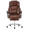 Офісне крісло м'яке з підставкою для ніг Trisens BS09 темно-коричневий Німеччина